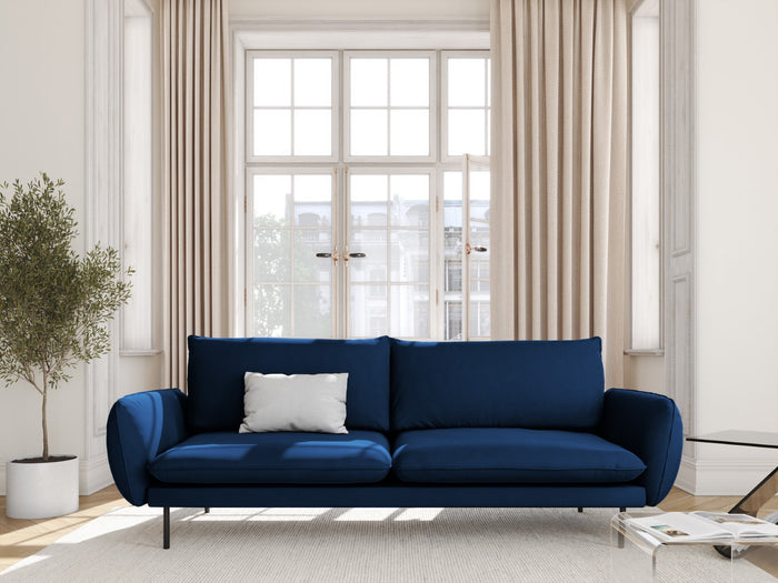 Cosmopolitan Design - Divano "Vienna" 3 posti in velluto blu reale 