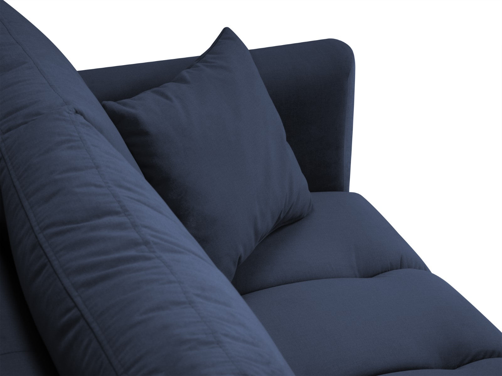 Cosmopolitan Design - Divano "Hastings" 3 posti in velluto blu reale 