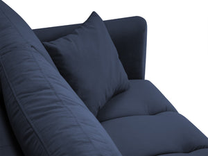 Cosmopolitan Design - Divano "Hastings" 3 posti in velluto blu reale 