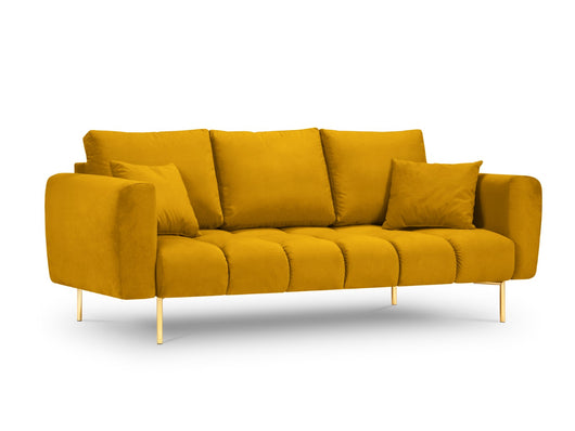 Cosmopolitan Design - Divano "Hastings" 3 posti in velluto giallo 