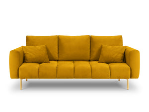 Cosmopolitan Design - Divano "Hastings" 3 posti in velluto giallo 