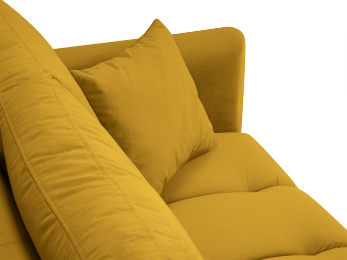 Cosmopolitan Design - Divano "Hastings" 3 posti in velluto giallo 