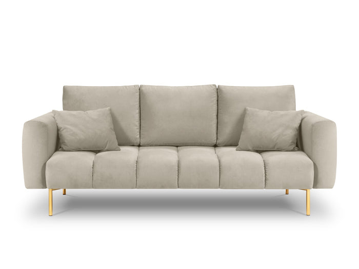 Cosmopolitan Design - Divano "Hastings" 3 posti in velluto beige 