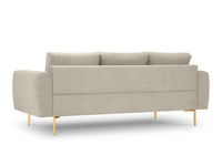 Cosmopolitan Design - Divano "Hastings" 3 posti in velluto beige 