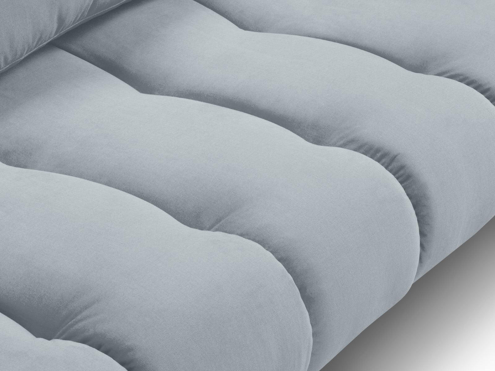 Cosmopolitan Design - Divano "Hastings" 3 posti in velluto azzurro 