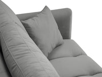 Cosmopolitan Design - Divano "Hastings" 3 posti in velluto grigio 