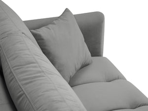 Cosmopolitan Design - Divano "Hastings" 3 posti in velluto grigio 