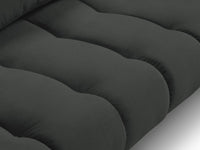 Cosmopolitan Design - Divano "Hastings" 3 posti in velluto grigio scuro 