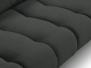 Cosmopolitan Design - Divano "Hastings" 3 posti in velluto grigio scuro 