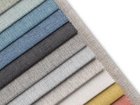 Cosmopolitan Design - Divano modulare "Rome" 3 posti in tessuto strutturato grigio chiaro 