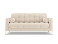 Cosmopolitan Design - Divano "Bali" 3 posti in tessuto strutturato beige chiaro 