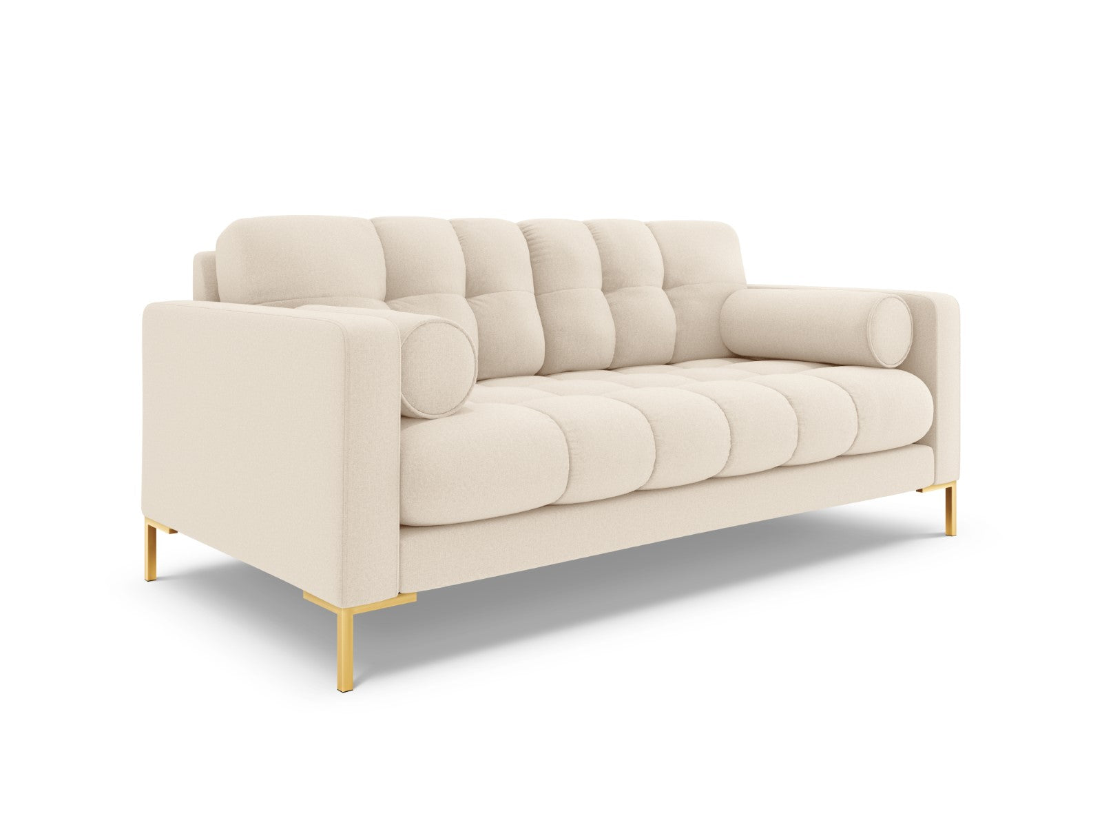 Cosmopolitan Design - Divano "Bali" 3 posti in tessuto strutturato beige chiaro 