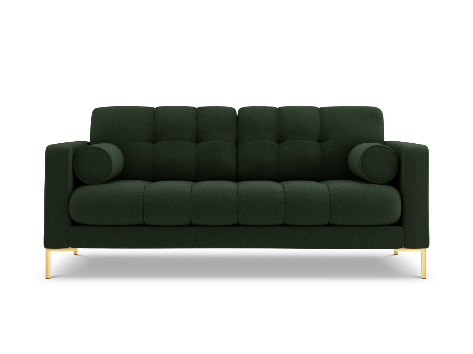 Cosmopolitan Design - Divano "Bali" 3 posti in tessuto strutturato verde scuro 