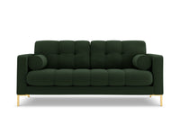 Cosmopolitan Design - Divano "Bali" 3 posti in tessuto strutturato verde scuro 