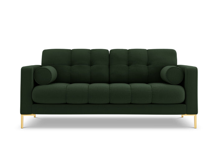 Cosmopolitan Design - Divano "Bali" 3 posti in tessuto strutturato verde scuro 