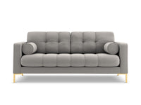 Cosmopolitan Design - Divano "Bali" 3 posti in tessuto strutturato grigio chiaro 