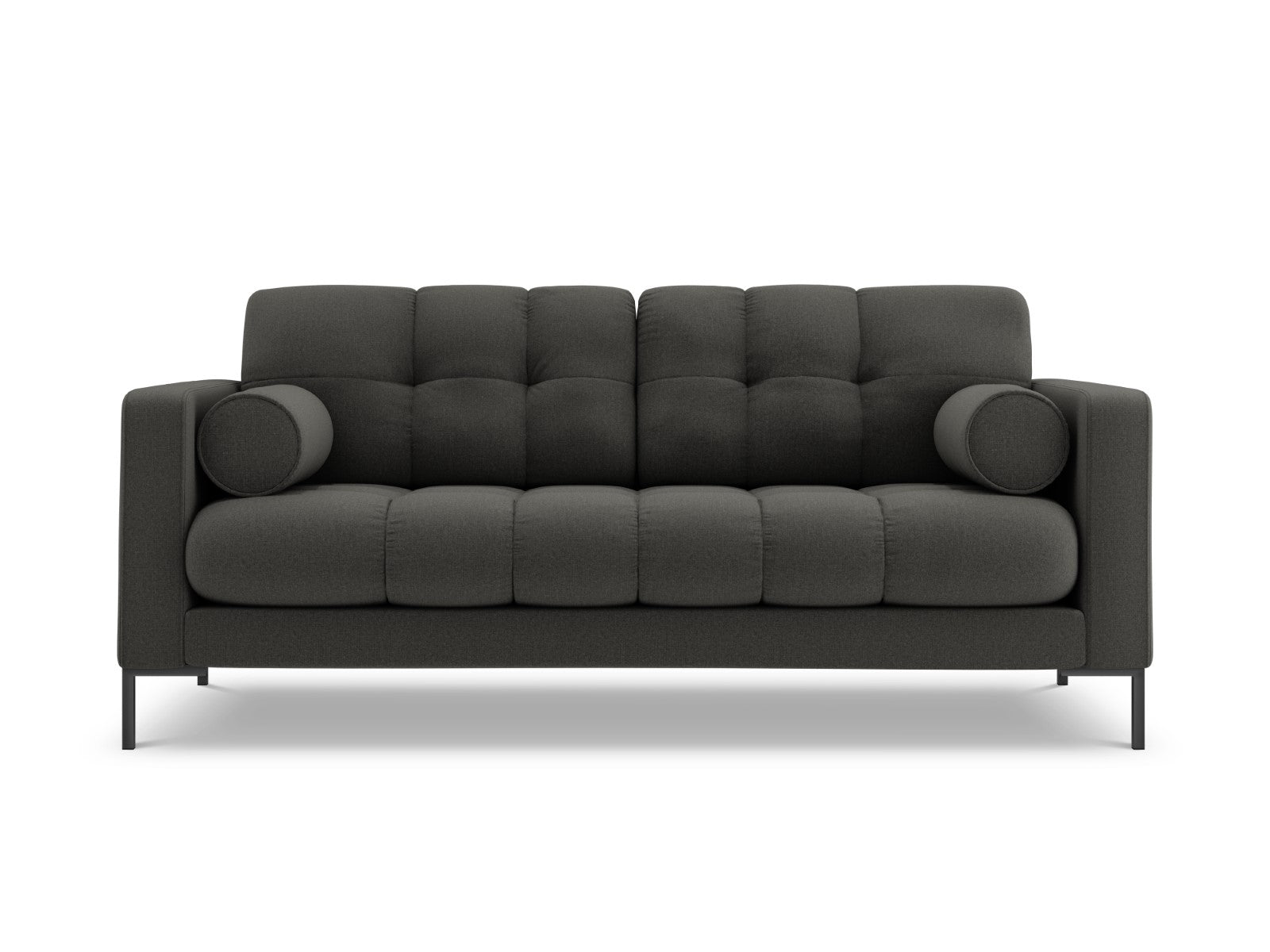 Cosmopolitan Design - Divano "Bali" 3 posti in tessuto strutturato grigio scuro 