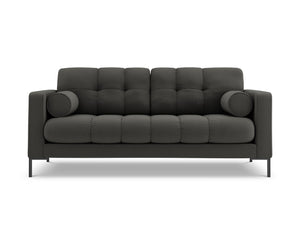 Cosmopolitan Design - Divano "Bali" 3 posti in tessuto strutturato grigio scuro 