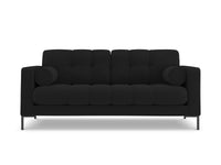 Cosmopolitan Design - Divano "Bali" 3 posti in tessuto strutturato nero 