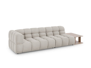 Cosmopolitan Design - Divano modulare destro "Sky" 4 posti in velluto beige chiaro 