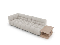 Cosmopolitan Design - Divano modulare destro "Sky" 4 posti in velluto beige chiaro 
