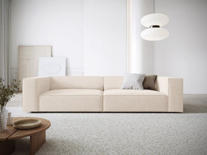 Cosmopolitan Design - Divano "Arendal" 4 posti in ciniglia beige chiaro 