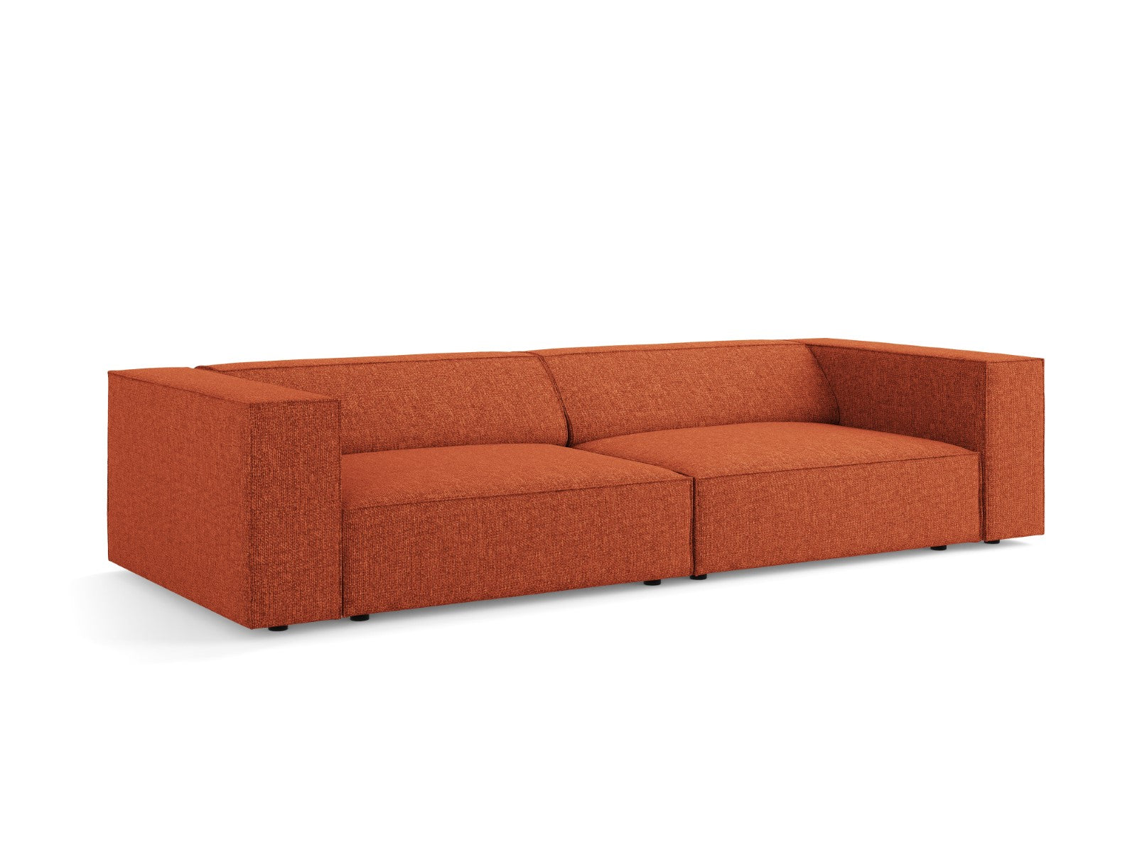 Cosmopolitan Design - Divano "Arendal" 4 posti in ciniglia terracotta 