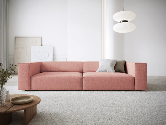 Cosmopolitan Design - Divano "Arendal" 4 posti in ciniglia rosa 