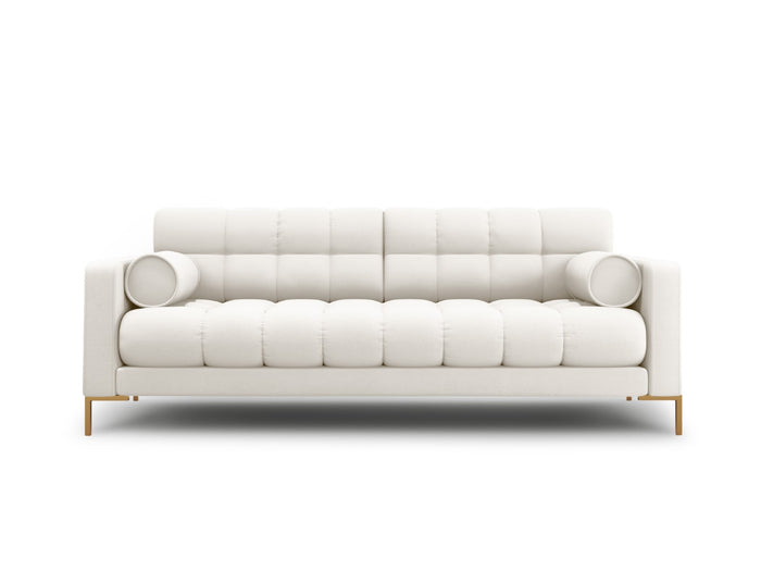 Cosmopolitan Design - Divano "Bali" 4 posti in tessuto strutturato beige chiaro 