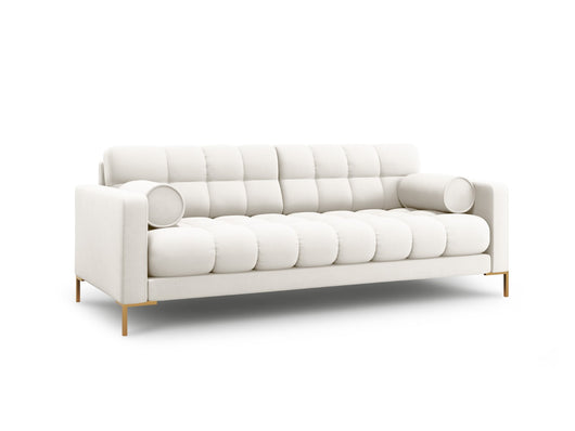 Cosmopolitan Design - Divano "Bali" 4 posti in tessuto strutturato beige chiaro 