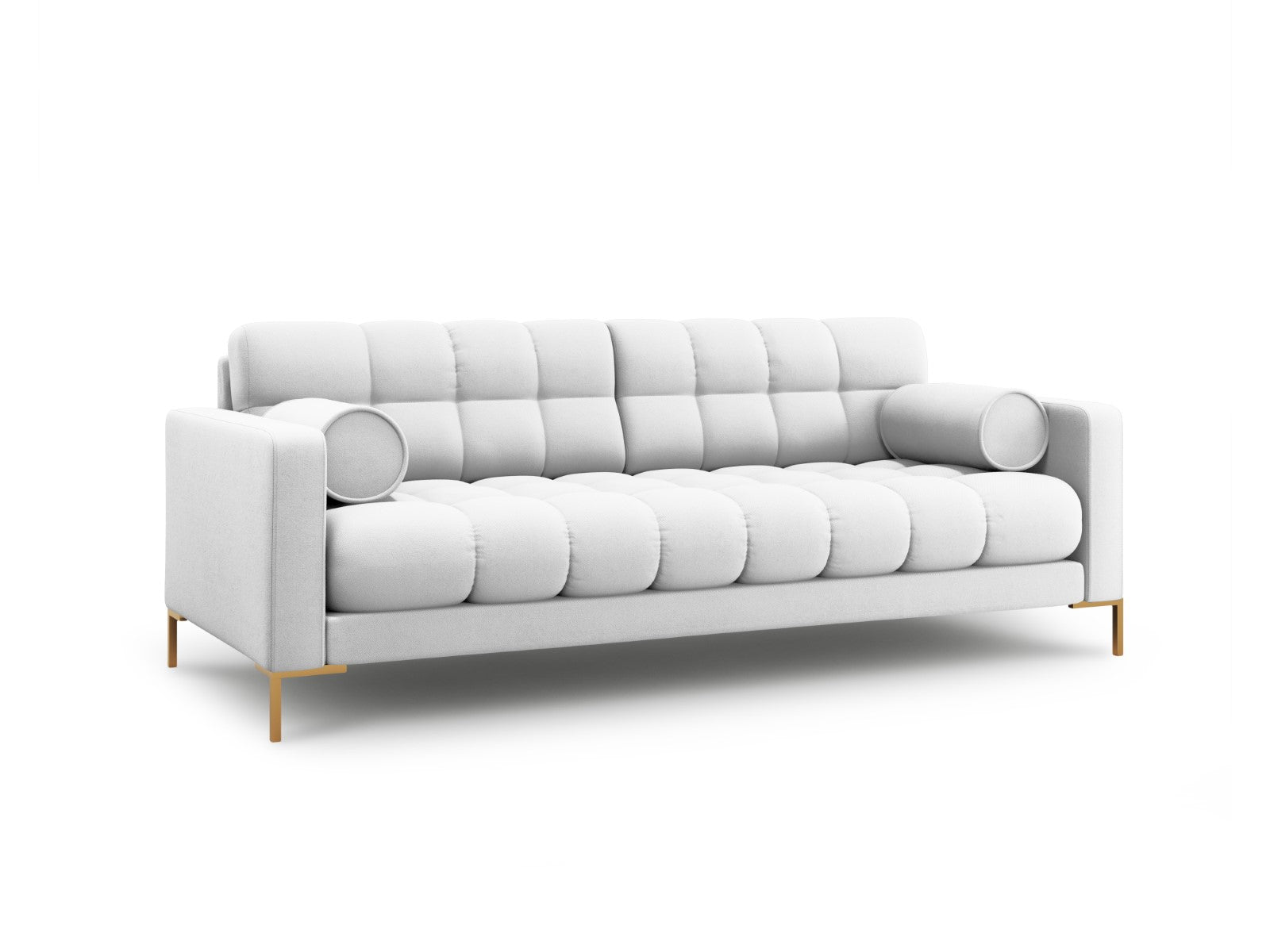 Cosmopolitan Design - Divano "Bali" 4 posti in tessuto strutturato grigio chiaro 