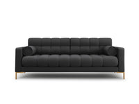 Cosmopolitan Design - Divano "Bali" 4 posti in tessuto strutturato grigio scuro 