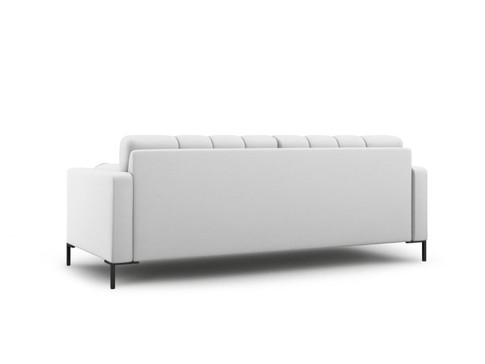 Cosmopolitan Design - Divano "Bali" 4 posti in tessuto strutturato grigio chiaro 