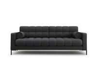 Cosmopolitan Design - Divano "Bali" 4 posti in tessuto strutturato grigio scuro 