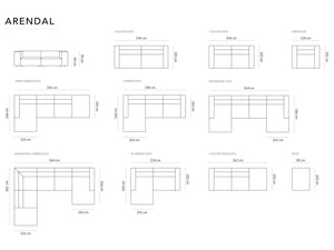 Cosmopolitan Design - Divano "Arendal" 4 posti in velluto blu reale 