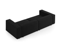 Cosmopolitan Design - Divano "Arendal" 4 posti in velluto nero 