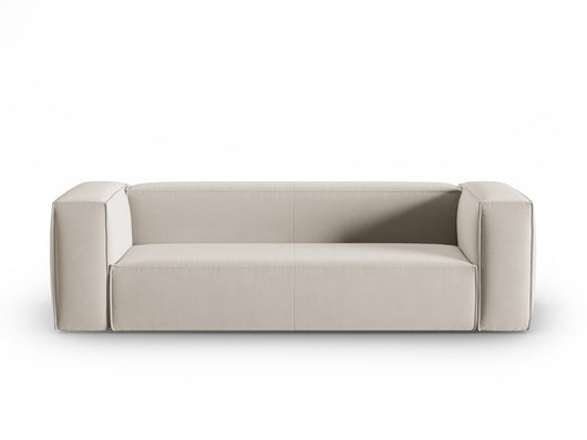 Cosmopolitan Design - Divano "Mackay" 4 posti in velluto ecru 
