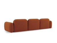 Cosmopolitan Design - Divano modulare "Sydney" 4 posti in velluto terracotta 