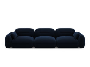 Cosmopolitan Design - Divano modulare "Sydney" 4 posti in velluto blu reale 