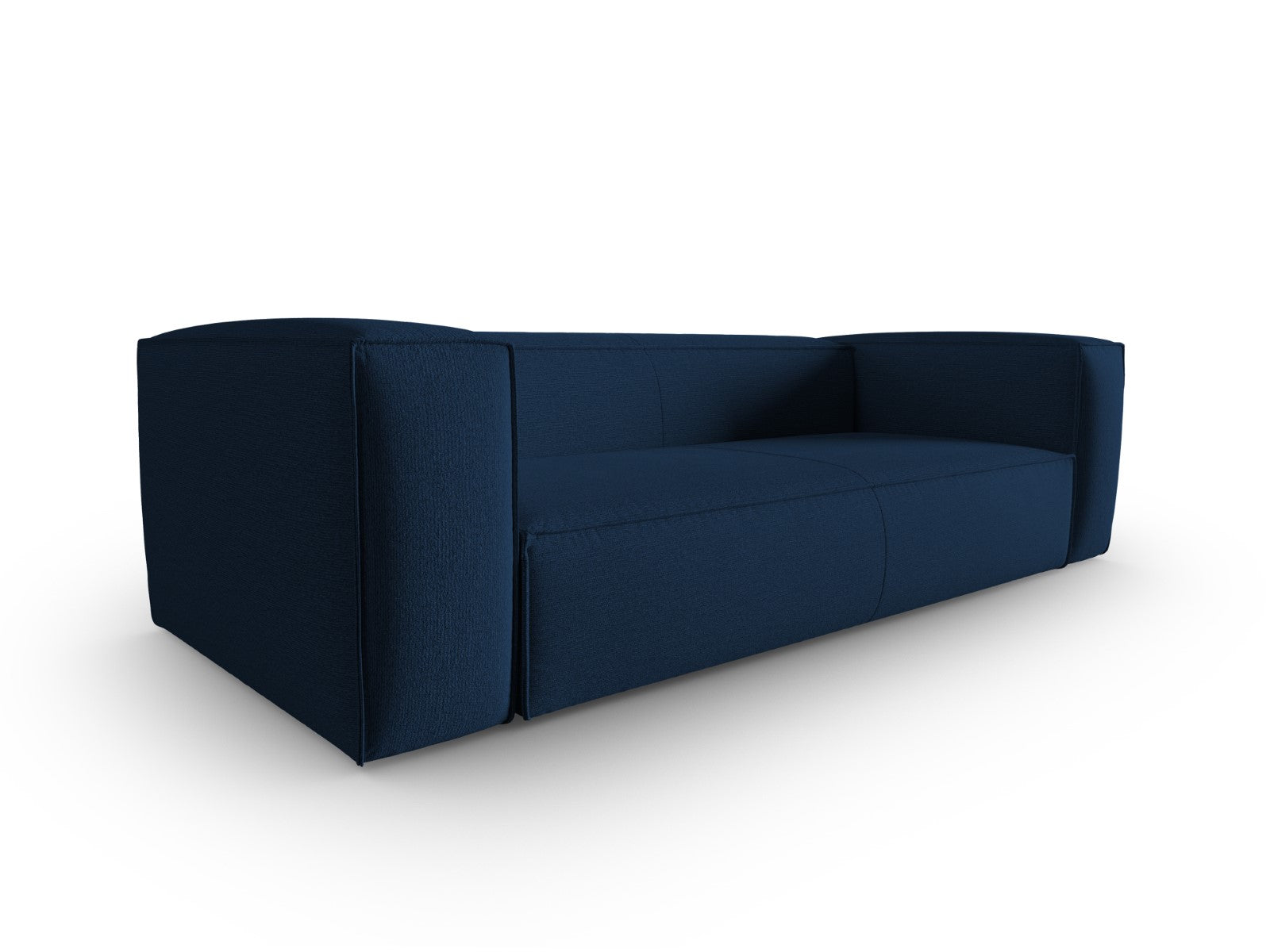 Cosmopolitan Design - Divano "Mackay" 4 posti in velluto strutturato blu scuro 