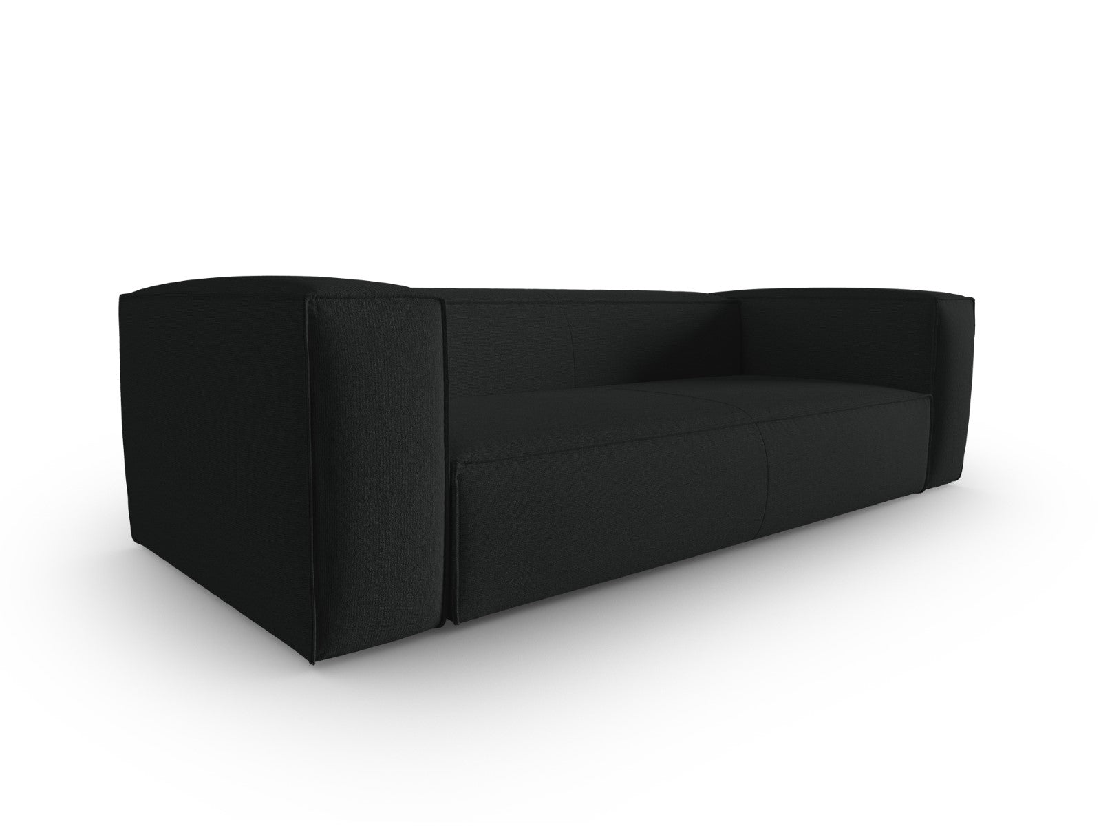 Cosmopolitan Design - Divano "Mackay" 4 posti in velluto strutturato antracite 