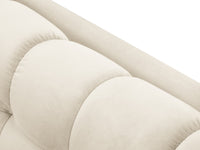 Cosmopolitan Design - Divano "Bali" 4 posti in velluto beige chiaro 