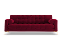 Cosmopolitan Design - Divano "Bali" 4 posti in velluto rosso 