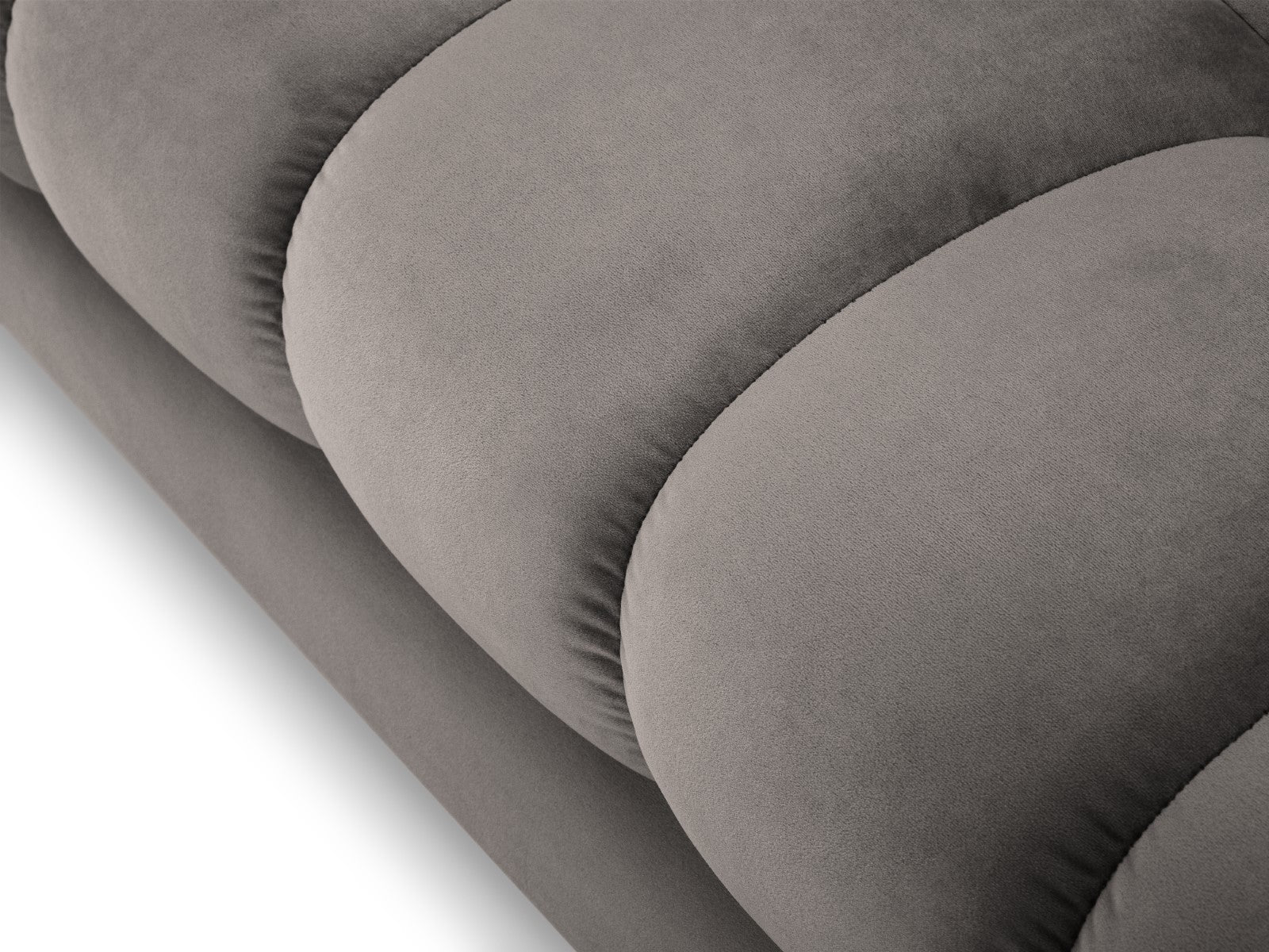 Cosmopolitan Design - Divano "Bali" 4 posti in velluto grigio chiaro 