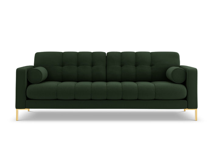 Cosmopolitan Design - Divano "Bali" 4 posti in tessuto strutturato verde scuro 