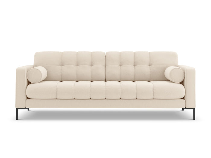 Cosmopolitan Design - Divano "Bali" 4 posti in tessuto strutturato beige chiaro 