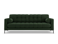 Cosmopolitan Design - Divano "Bali" 4 posti in tessuto strutturato verde scuro 