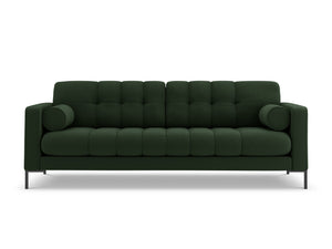Cosmopolitan Design - Divano "Bali" 4 posti in tessuto strutturato verde scuro 