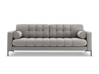 Cosmopolitan Design - Divano "Bali" 4 posti in tessuto strutturato grigio chiaro 