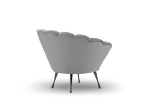 Cosmopolitan Design - Poltrona "Kingston" in velluto grigio scuro 